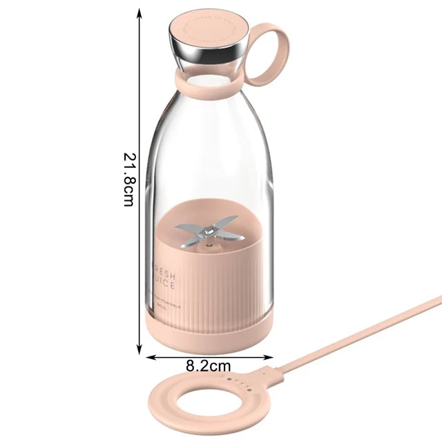 Blender Portable USB – 350ml Inox | Rechargeable & Puissant